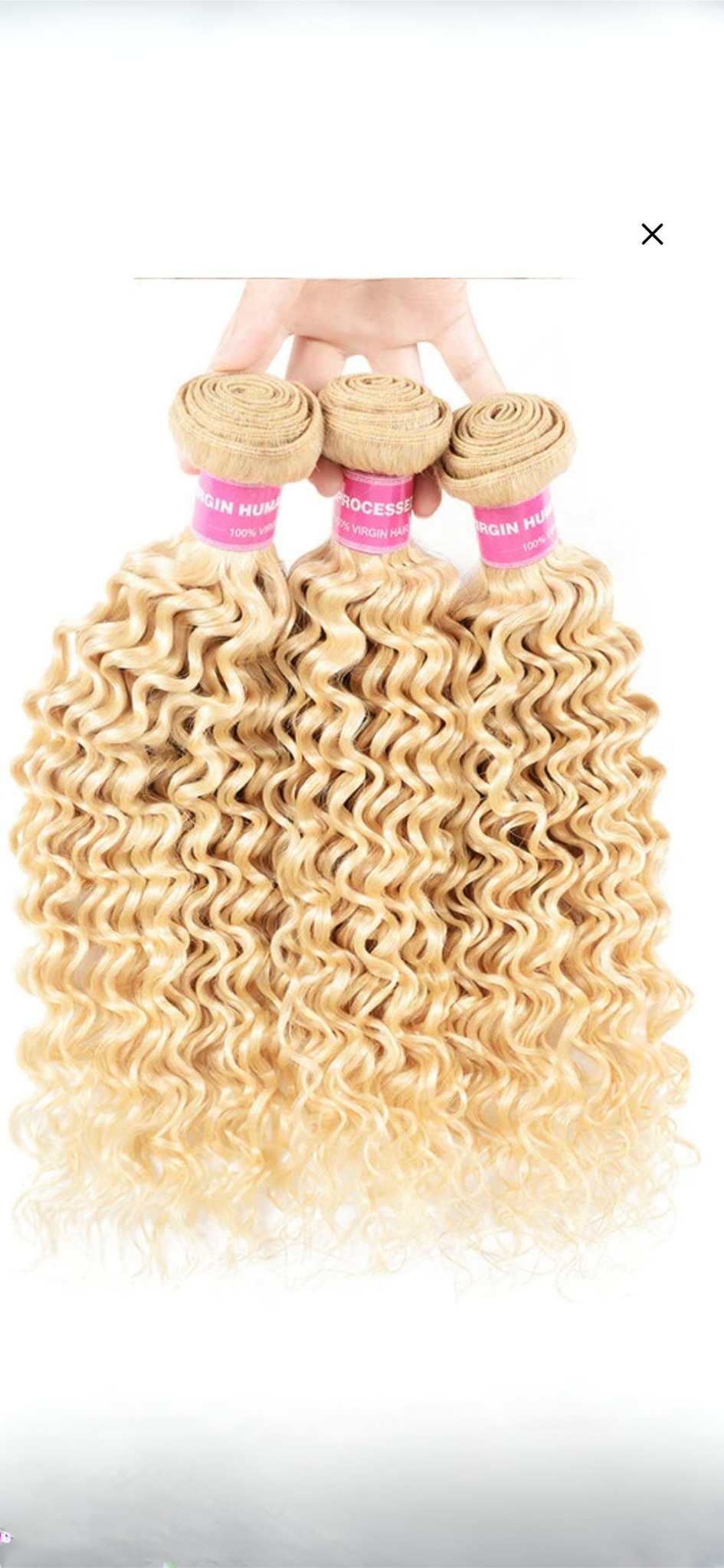 24-inch 14A Brazilian Deep Wave Hair Bundle full length